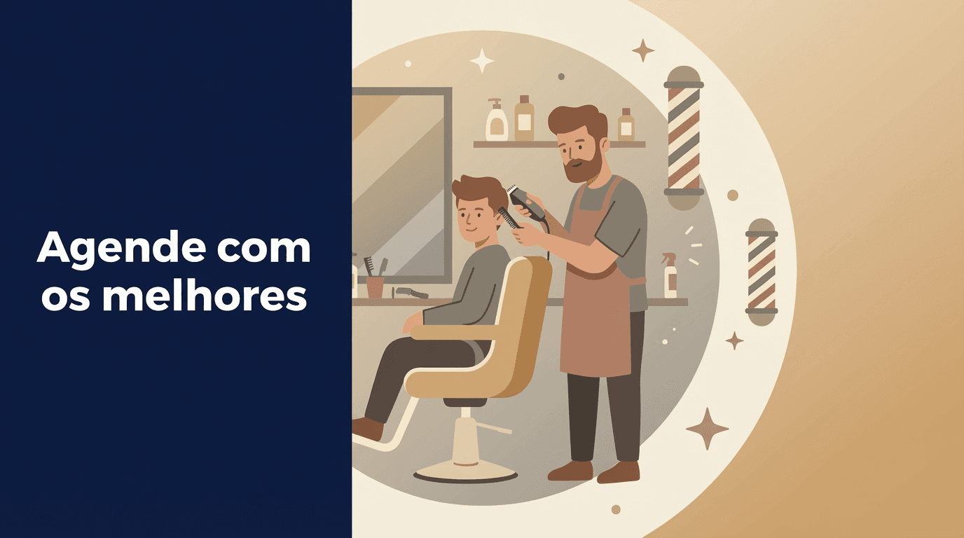 Barbeiro cortando o cabelo de um cliente